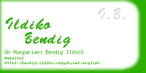 ildiko bendig business card