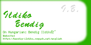 ildiko bendig business card